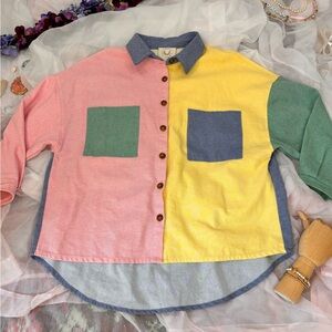 Colorful Patchwork Jean jacket